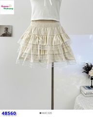 Chân váy FZ tầng ren kem