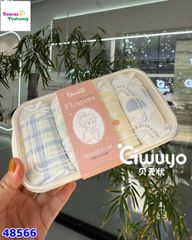 Set 4 chip tam giác màu kem hình