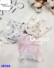 Set 4 chip tam giác màu kem hình