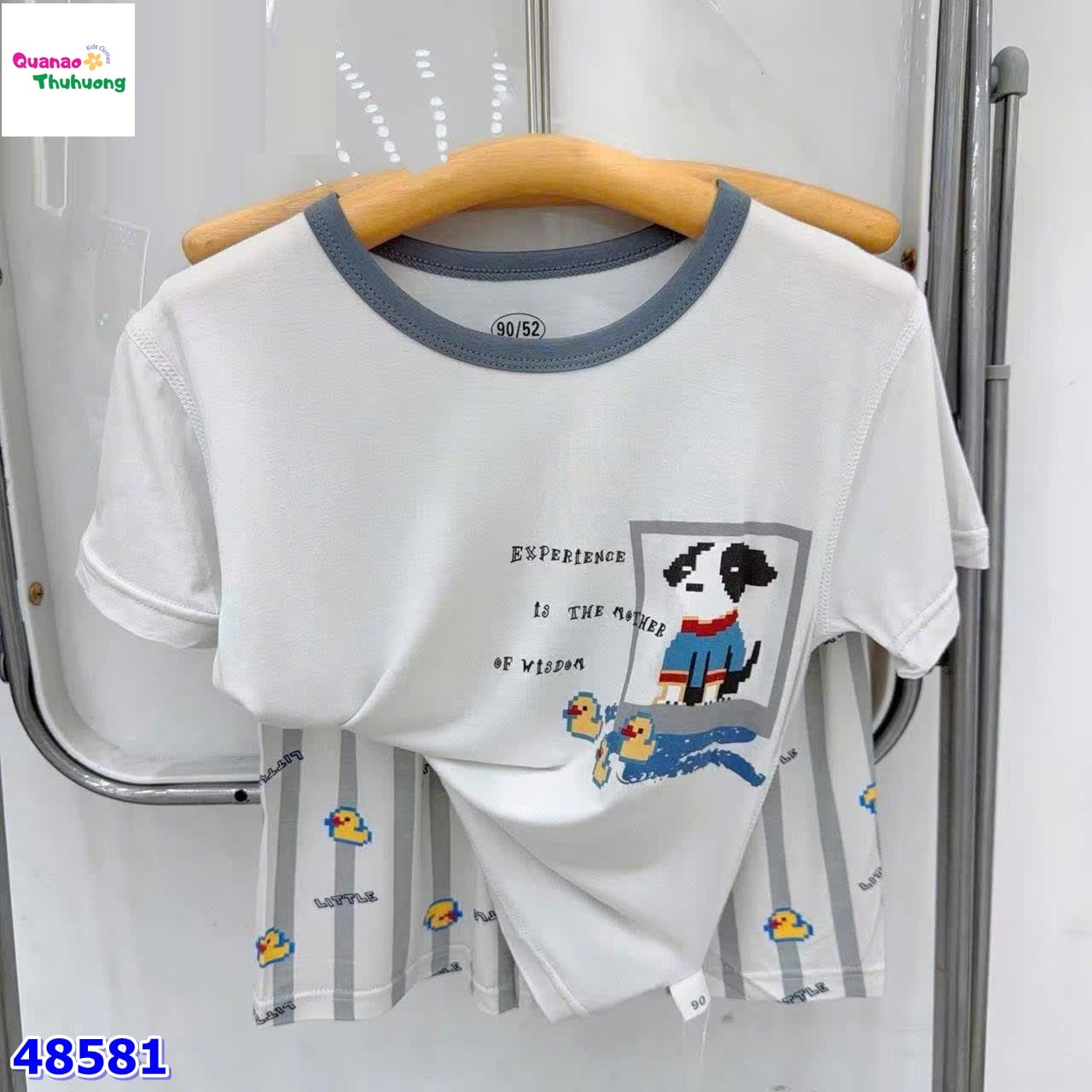 Bộ Tencel xám chú chó lego