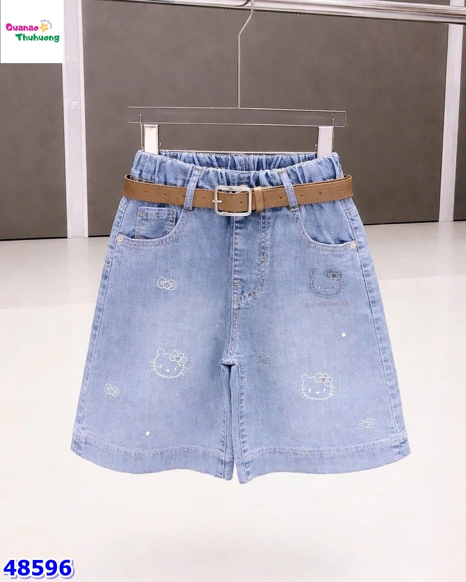 Quần jean lửng xanh nhạt Kitty