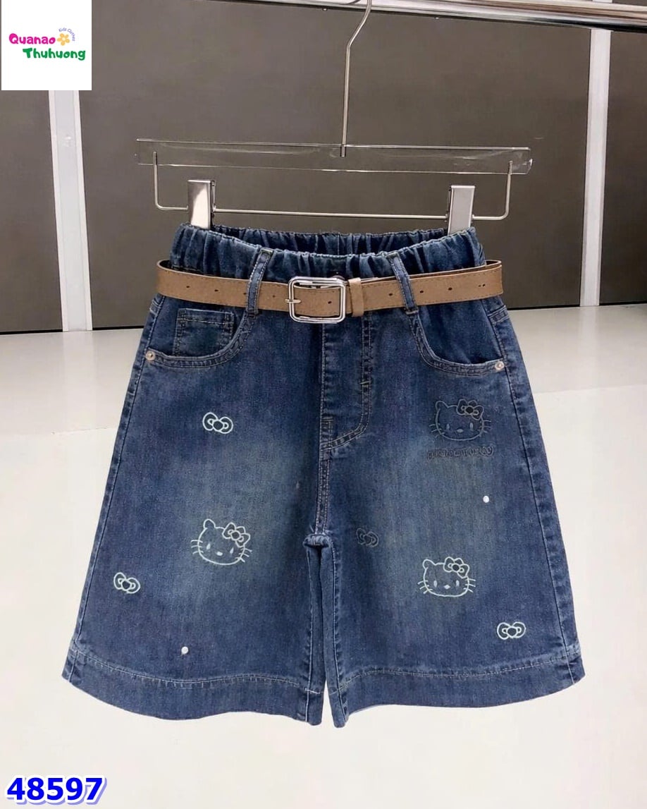 Quần jean lửng xanh đậm Kitty