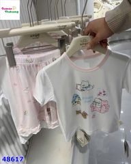 Bộ Tencel kem mèo nhà