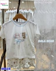 Bộ Tencel kem gấu & thỏ