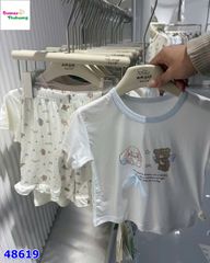 Bộ Tencel kem gấu & thỏ