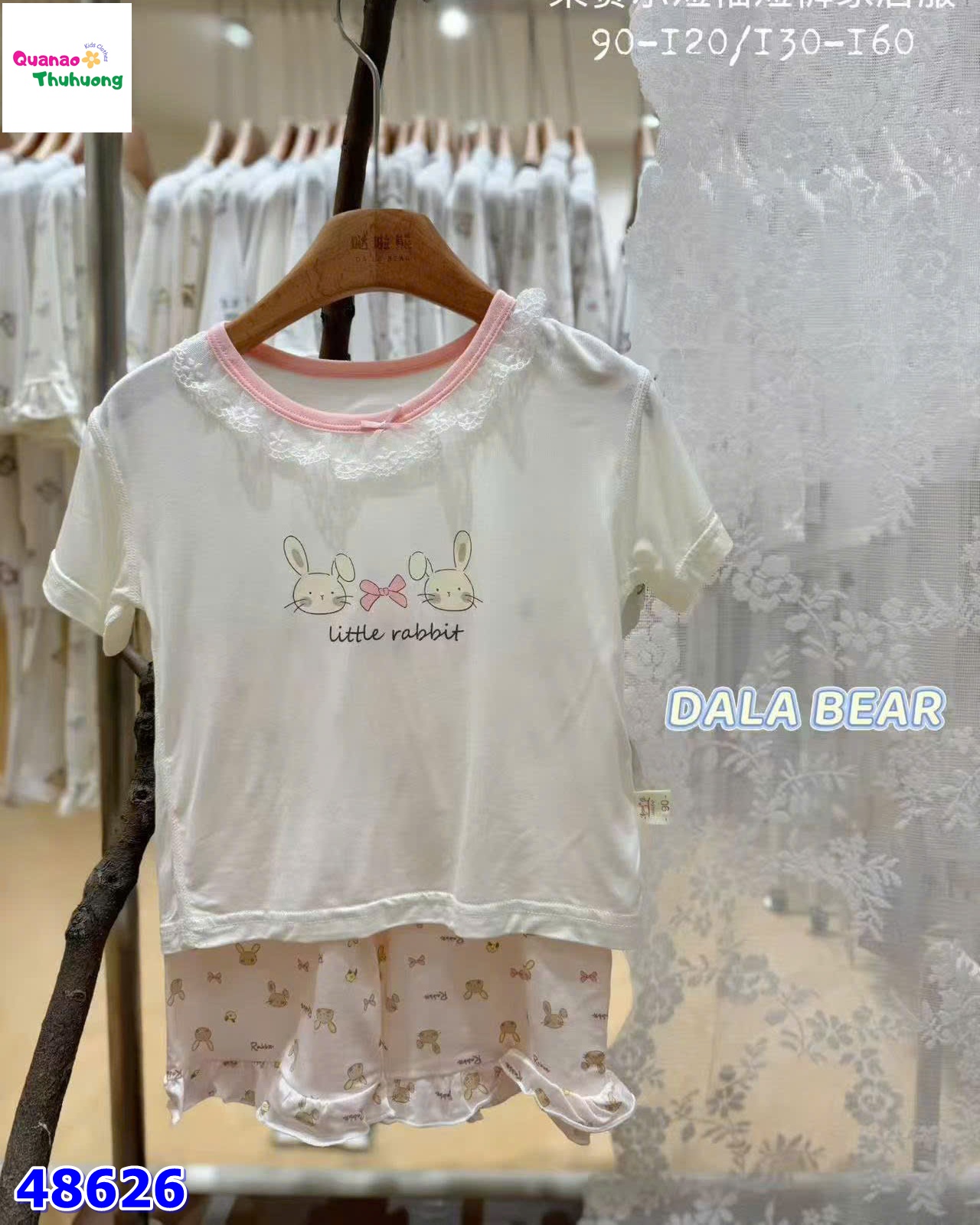 Bộ Tencel kem thỏ Rabbit