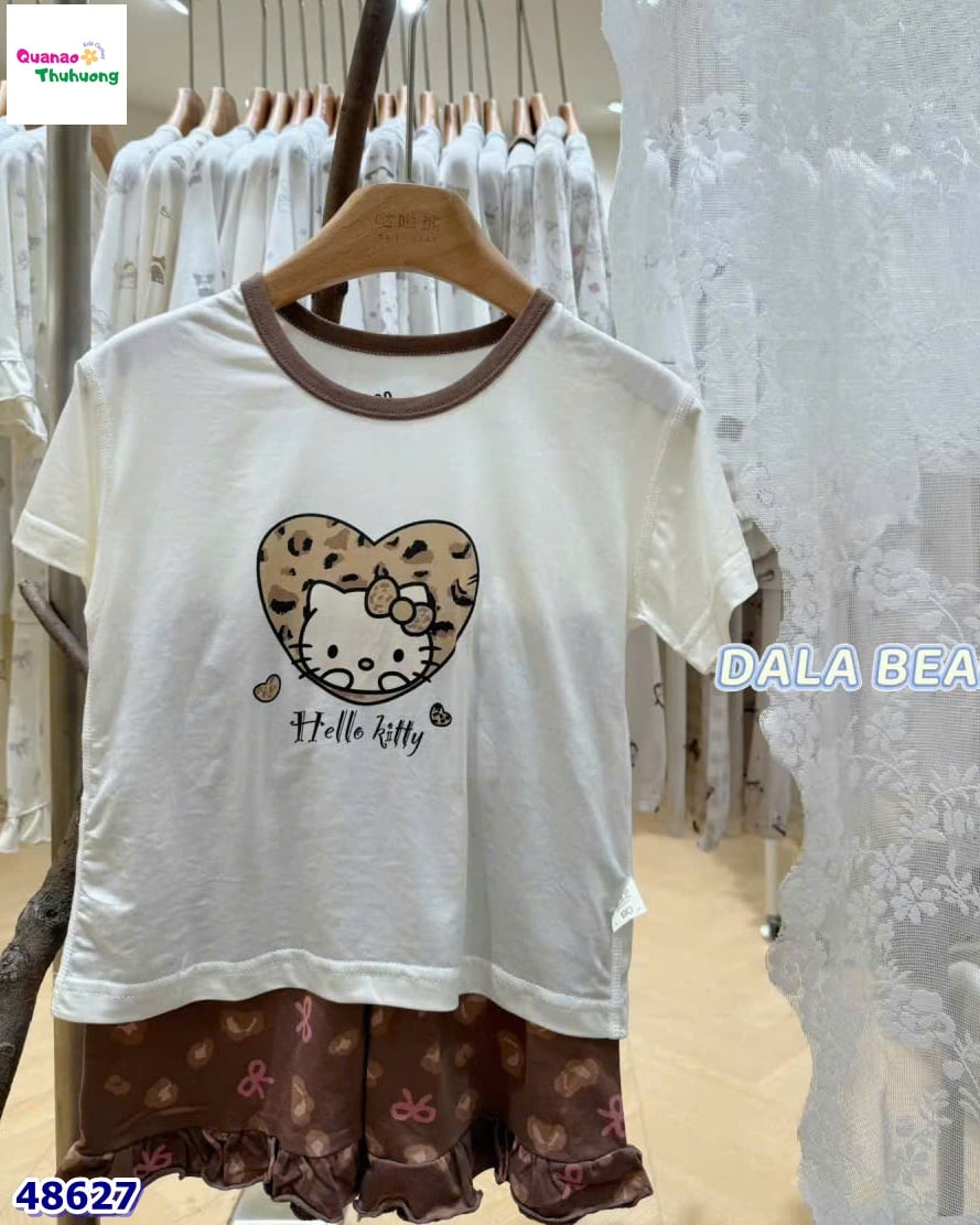 Bộ Tencel Kirtty tim nâu