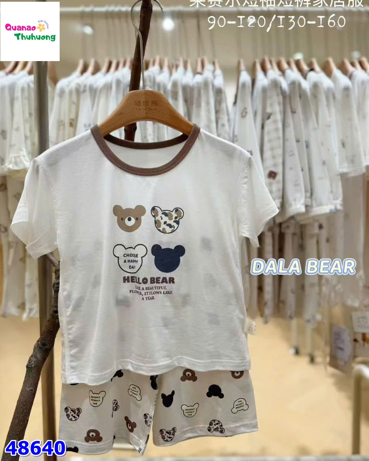 Bộ Tencel 4 gấu mickey