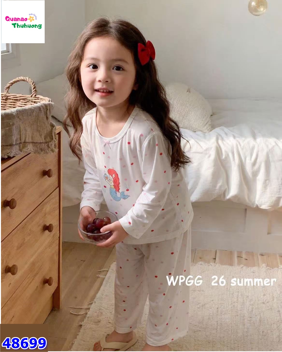 Bộ Tencel dài trắng tiên cá