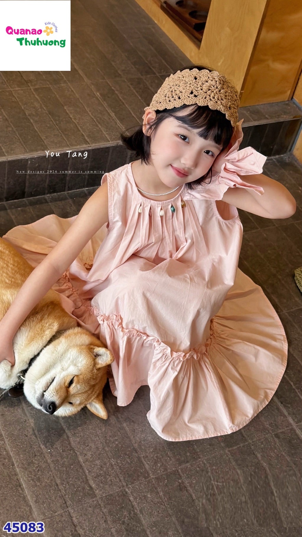 Đầm bèo hồng đính hạt