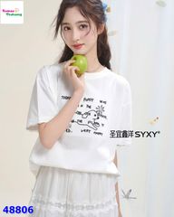 Set áo trắng thêu Puppy, váy trắng