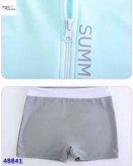 Đầm bơi xanh viền xám Summer