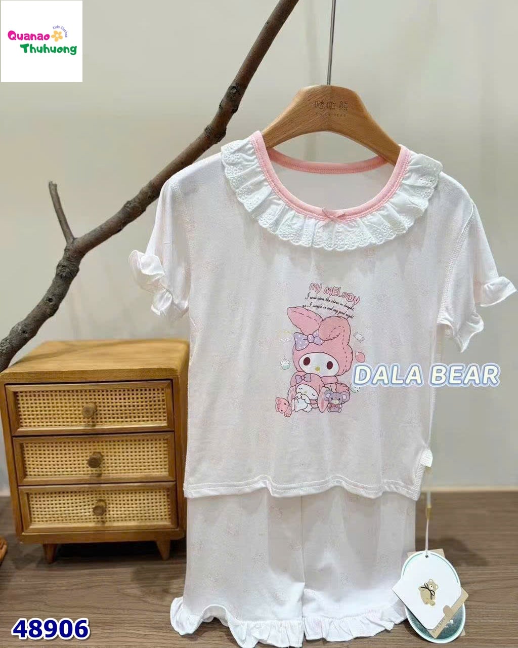 Bộ Tencel T lửng hồng My Melody