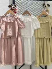 Set váy XXY hồng viền ren