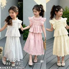 Set váy XXY hồng dập hoa