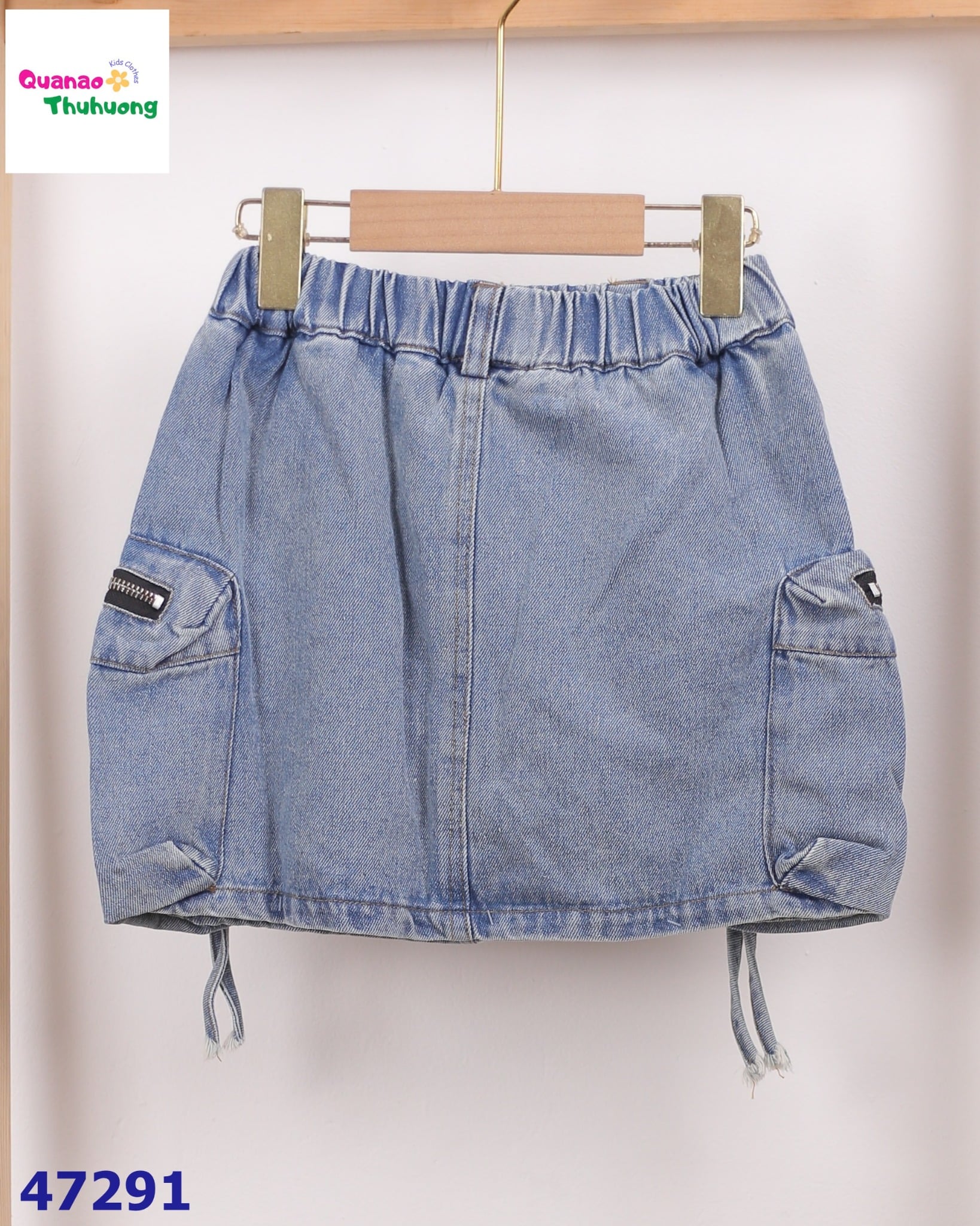 Chân váy 7Up Jean túi hộp