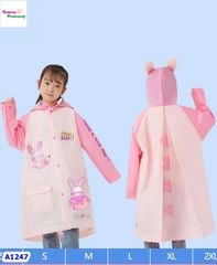 Áo mưa hồng thỏ