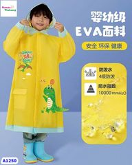 Áo mưa vàng khủng long simple