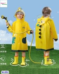 Áo mưa vàng đậm khủng long