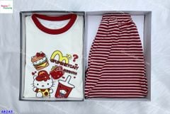 Bộ áo kem Kitty đỏ