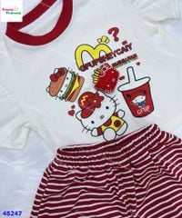 Bộ áo kem Kitty đỏ