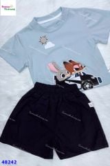 Bộ áo xanh cáo & thỏ 3D