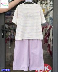 Set DDH áo sọc Min, quần tím