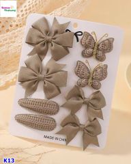 Set 8 Kẹp tóc Nơ Bướm