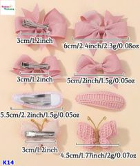 Set 8 Kẹp tóc Nơ Bướm