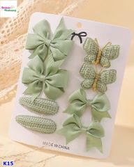 Set 8 Kẹp tóc Nơ Bướm