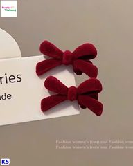 Set 2 kẹp nơ đỏ