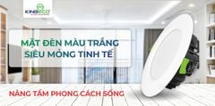 Đèn Âm Trần KingEco Mặt Trắng 7W - Chip LED Samsung, Siêu Mỏng