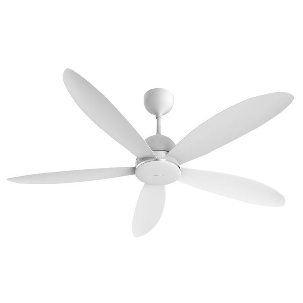 Quạt trần 5 cánh sắt trắng có khiển QJFC22/5