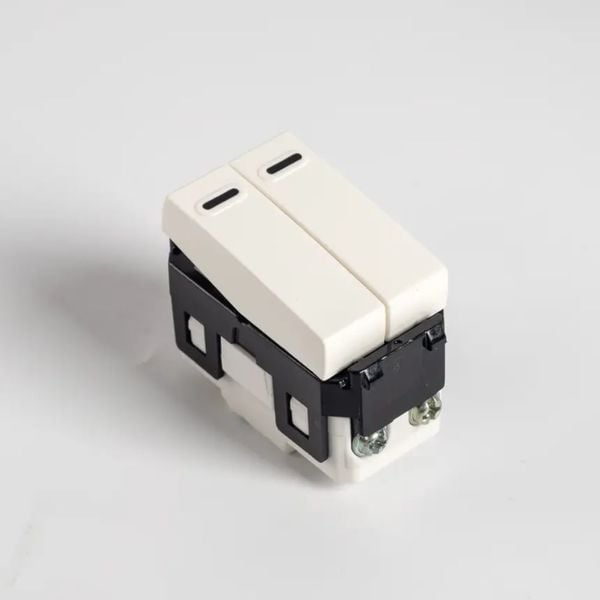 Công tắc kép đôi 1 chiều PANASONIC WIDE 502107 SW (10/h)