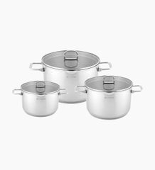 Bộ nồi inox 3 món cao cấp Lumias NOVA Cookware