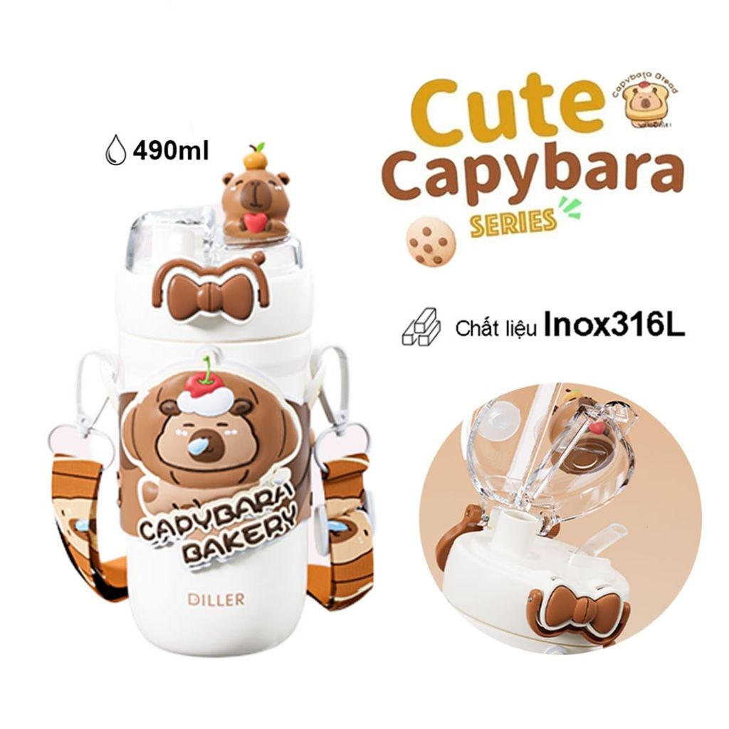 Bình giữ nhiệt Capybara 520ml - D9360