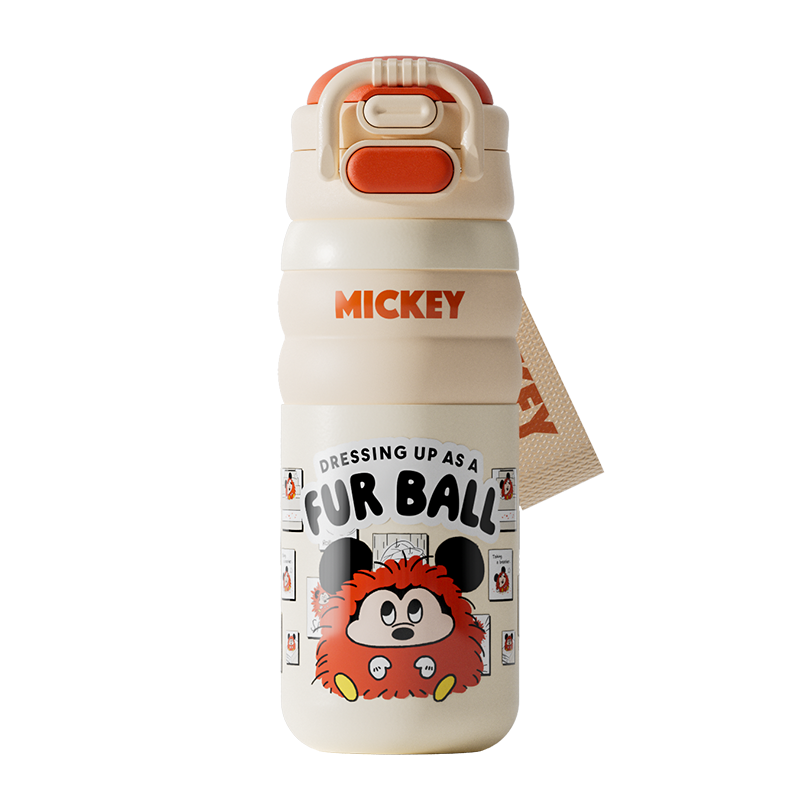 Bình Giữ Nhiệt Disney Inox 316 Cao Cấp 480ml H15077- Bình Nước Học Sinh Lõi Thép 6 Lớp Khóa Nhiệt 12H Có Quai Đeo