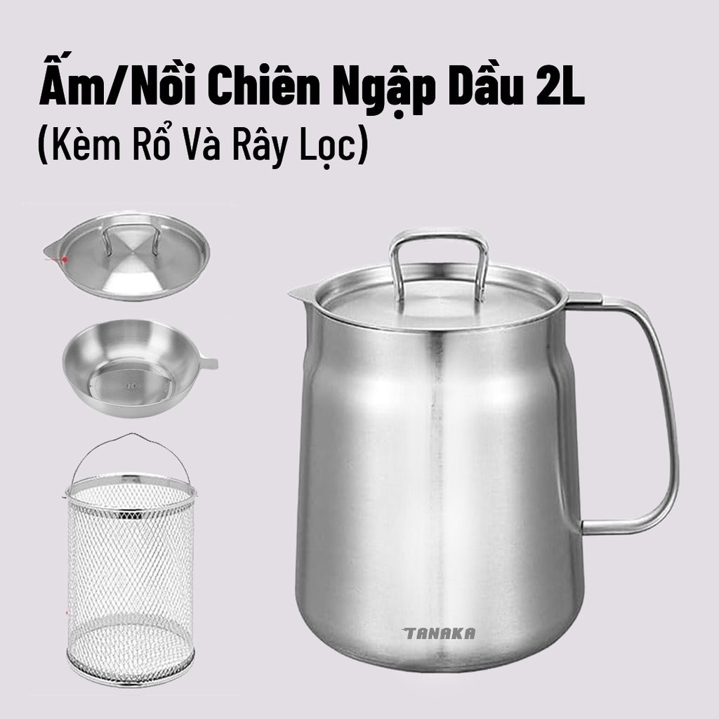 Nồi chiên inox đa năng 2L Tanaka - FRY-IN2L
