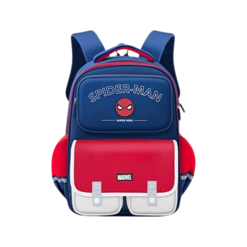 Balo Học Sinh Cấp 1 Cấp 2 Marvel Spider-Man Cao Cấp - Balo Chống Gù Lưới Tổ Ong 3D Chống Thấm Nước Phản Quang An Toàn
