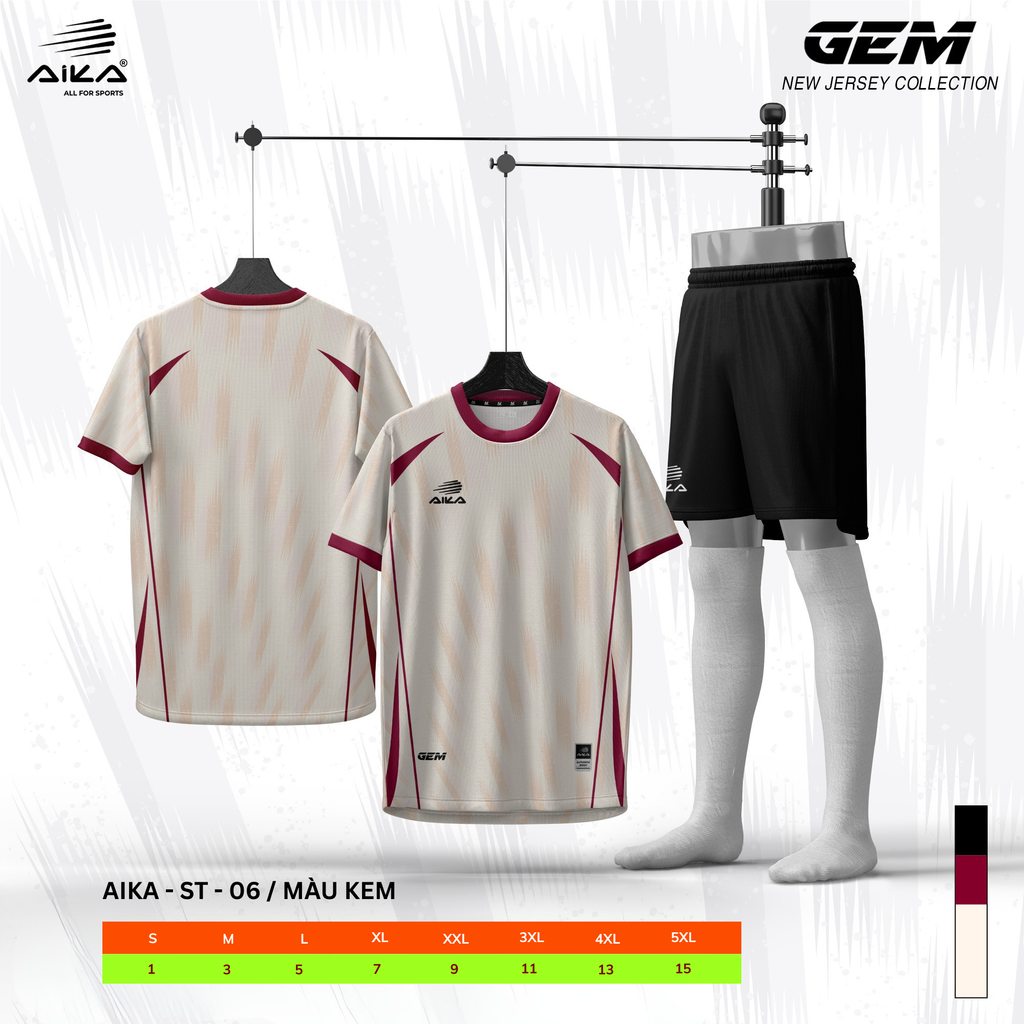 Quần Áo Bóng Đá Aika Siêu Tốc 03 - GEM