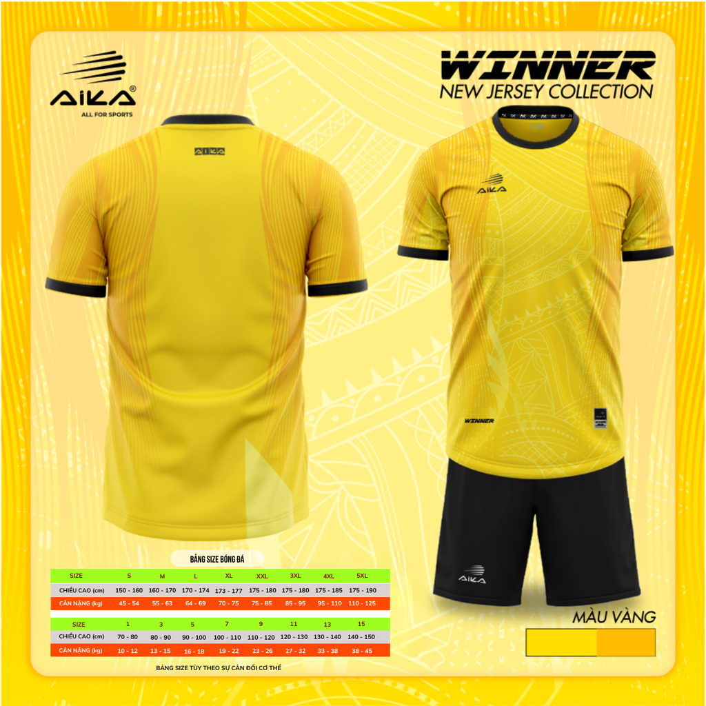 Quần Áo Bóng Đá Aika Siêu Tốc 19 - WINNER