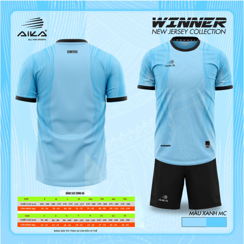 Quần Áo Bóng Đá Aika Siêu Tốc 19 - WINNER