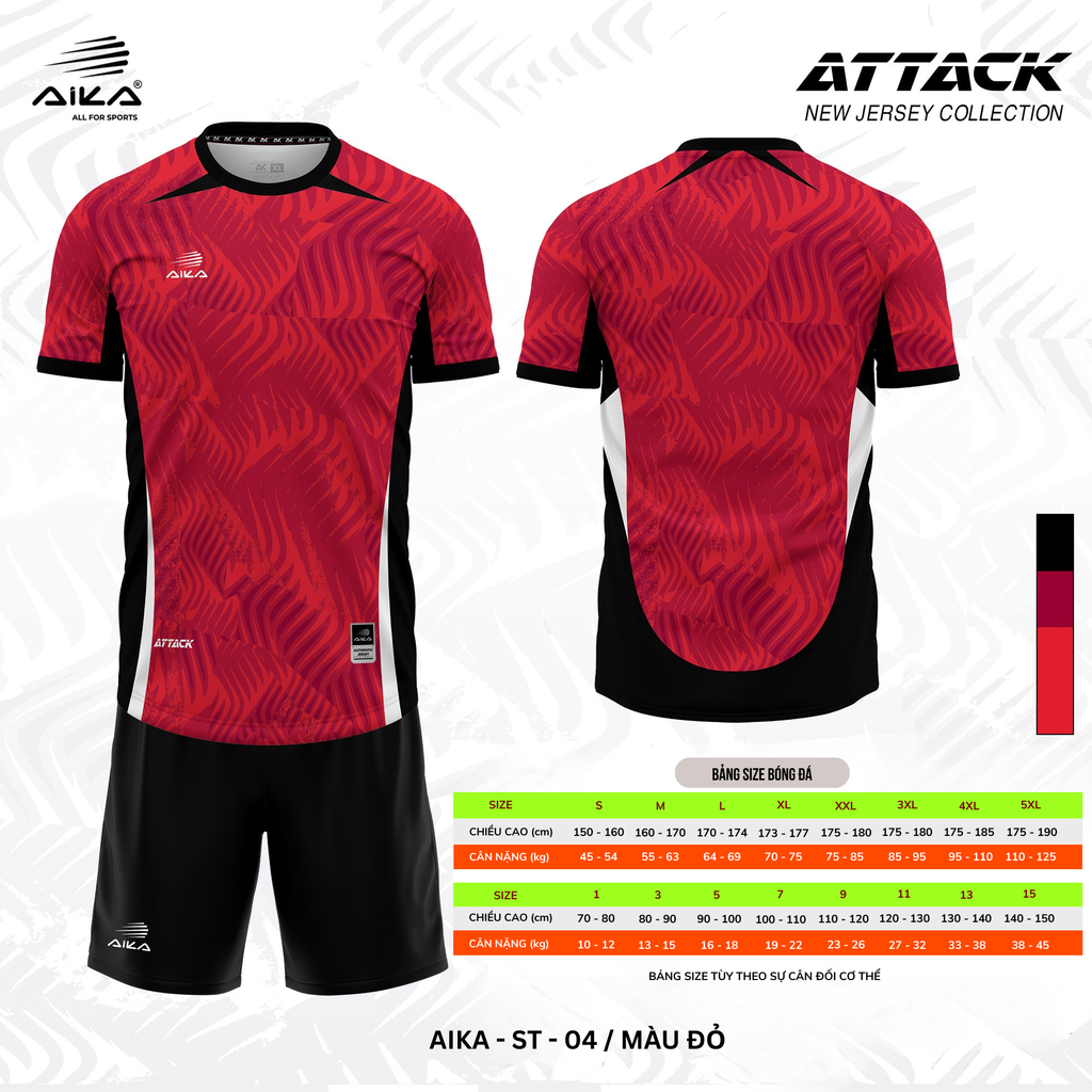 Quần Áo Bóng Đá Aika Siêu Tốc 07 - ATTACK