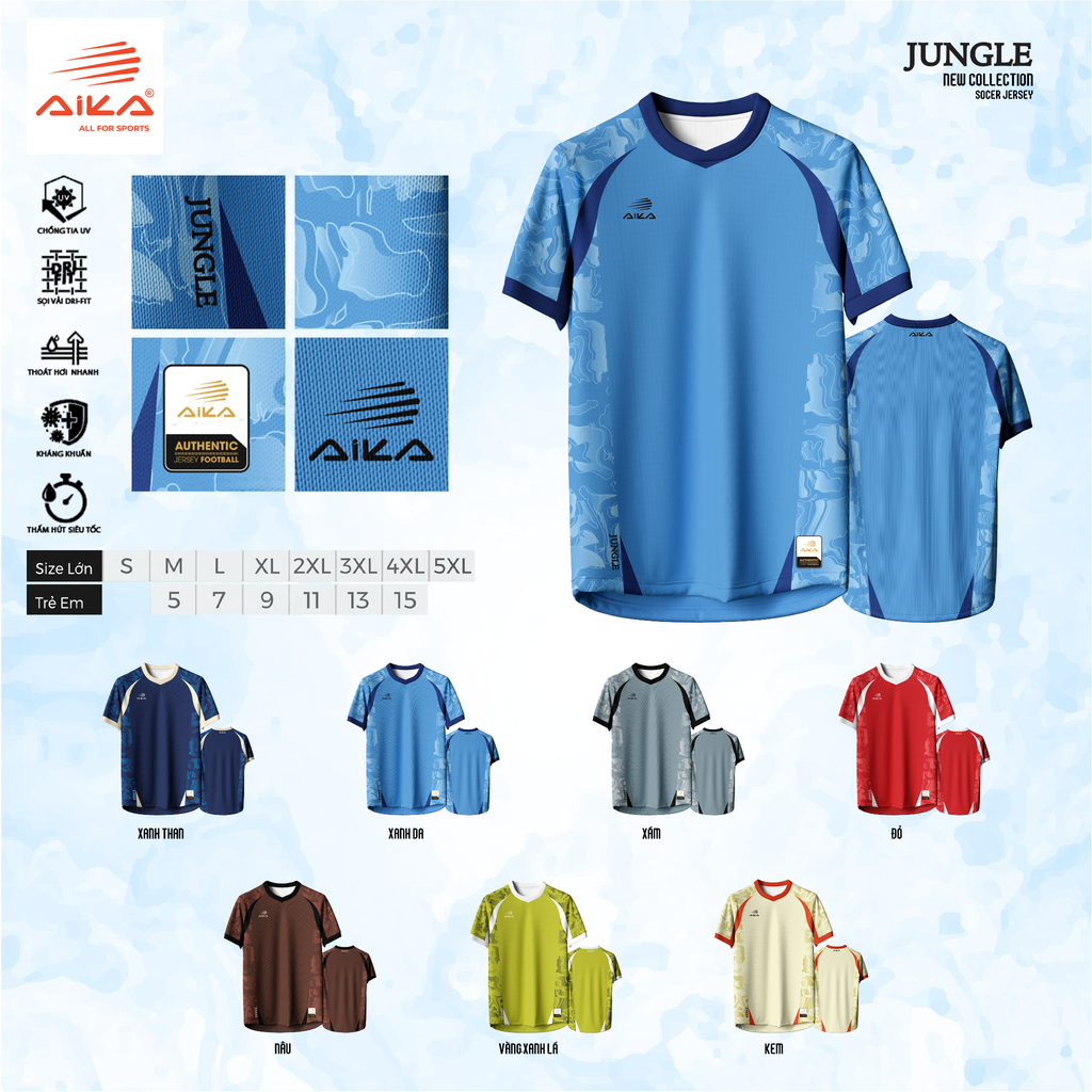 Quần Áo Bóng Đá Aika Siêu Tốc 38 - JUNGLE