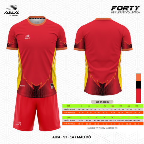 Quần Áo Bóng Đá Aika Siêu Tốc 10 - FORTY