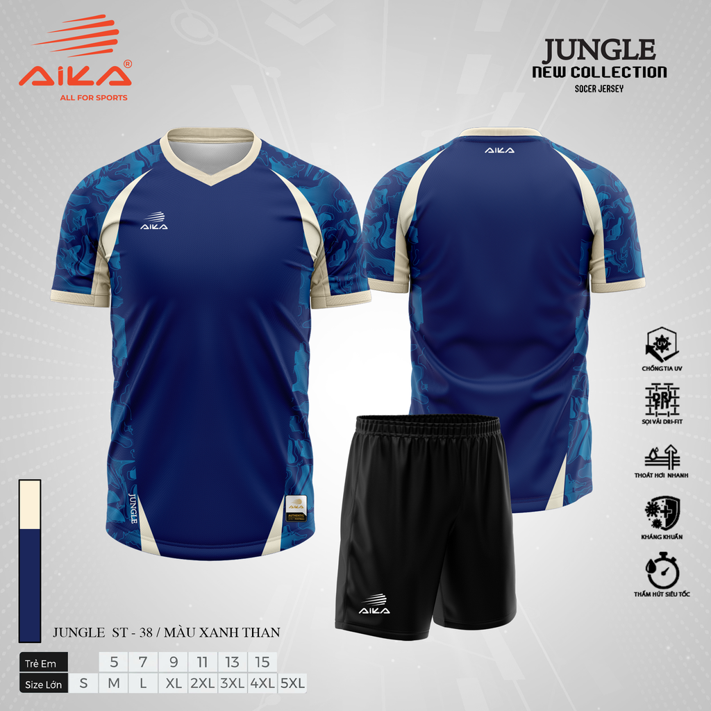 Quần Áo Bóng Đá Aika Siêu Tốc 38 - JUNGLE