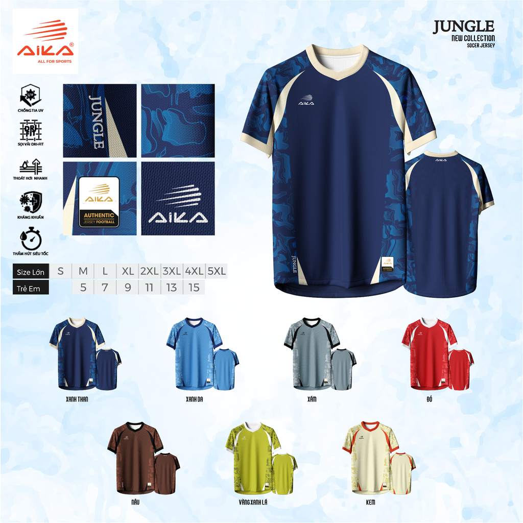 Quần Áo Bóng Đá Aika Siêu Tốc 38 - JUNGLE