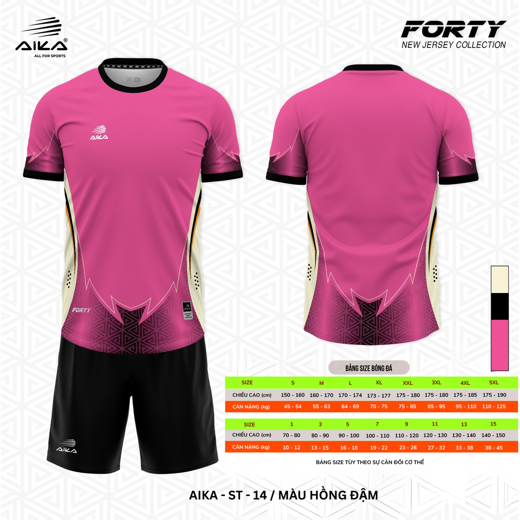 Quần Áo Bóng Đá Aika Siêu Tốc 10 - FORTY