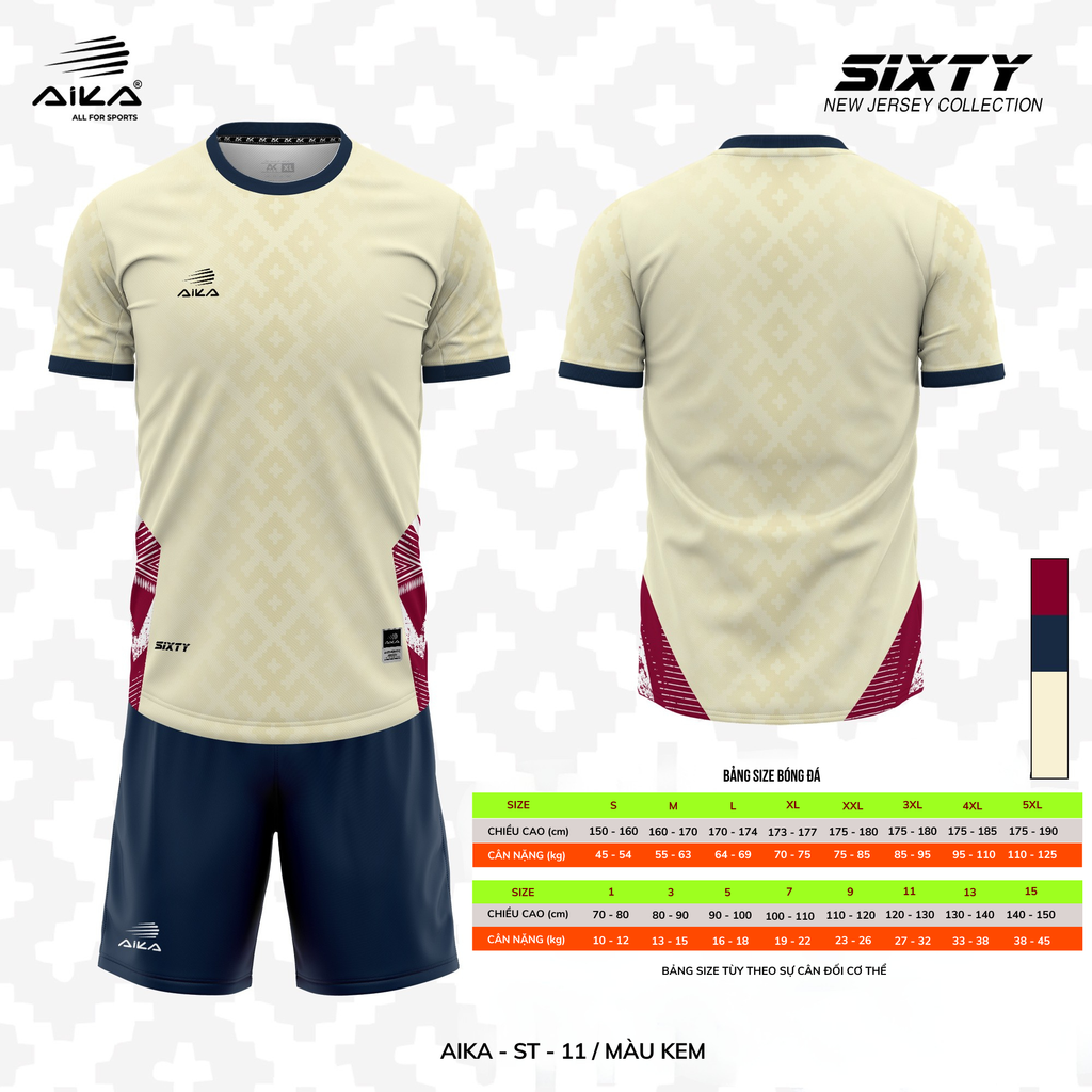 Quần Áo Bóng Đá Aika Siêu Tốc 15 - SIXTY
