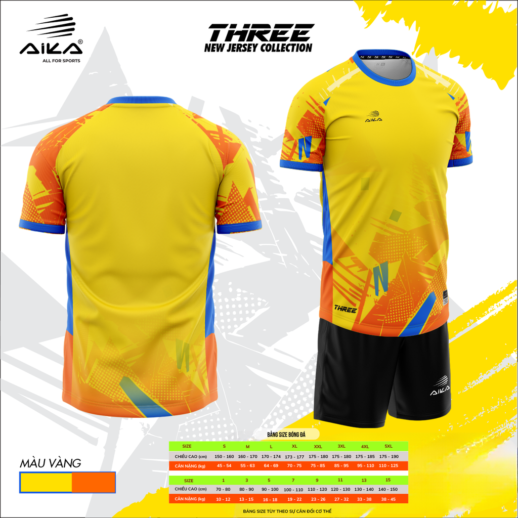 Quần Áo Bóng Đá Aika Siêu Tốc 17 - THREE